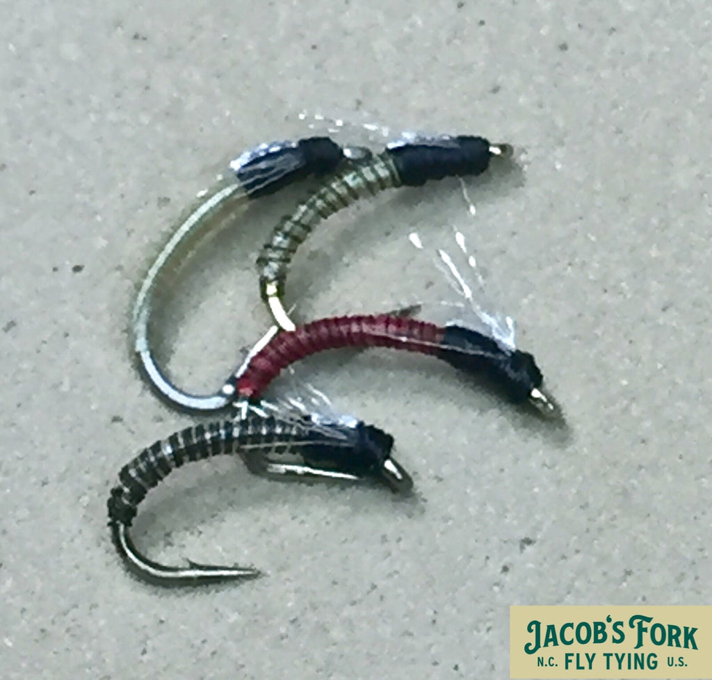 Midge Nymphs- 3 Styles  Jujube, D-Rib & Bead Head Zebra